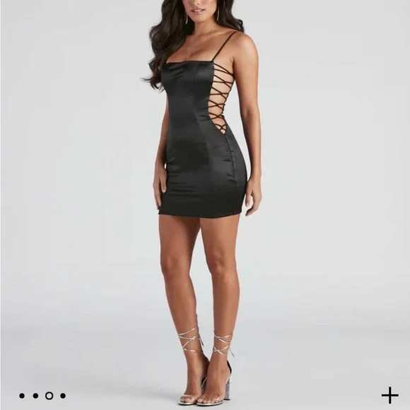 windsor black mini dress Black Sequin Knit Mini Dress – self-portrait-US main image 1